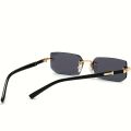 Rimless Sunglasses Rectangle Fashion Popular Women Men Shades Small Square Sun Glasses For Female male Summer Traveling Oculos. 