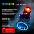 Y8 H4 LED Projector Mini Lens Auto H4 LED Headlight Bulbs Kit Conversion High Beam Low Beam 100W Turbo Fan Car Light Lamp. 