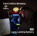 HyperX Cloud Alpha Wireless - Gaming Headset for PC, 300-hour battery life, DTS Headphone:X Spatial Audio, Memory foam, Dual Chamber Drivers, Noise-canceling mic, Durable aluminum frame,Red. 
