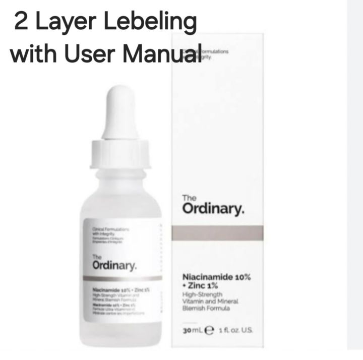 Niacinamide 10% + Zinc 1% - 30 ml (2 Layer Labeling)