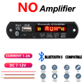 Hands-Free MP3 Player Decoder Board 7V 12V Bluetooth5.0 NO Amplifier Car FM Radio Module Support FM TF USB AUX Recorders.
