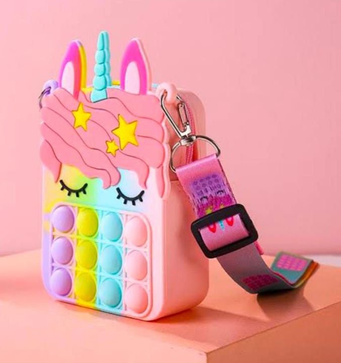 pop it purse unicorn Pop it bag for girls fidget popit relieve gift