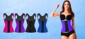 Dlmeda Waist Trainer Bodysuit for Women Tummy Control Full Body Shaper Open Bust Shapewear Thigh Slimmer Corset (Color : Purple, Size : S.). 