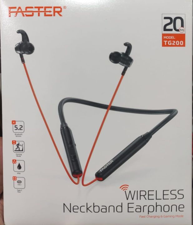 Faster wireless Neckband earphones