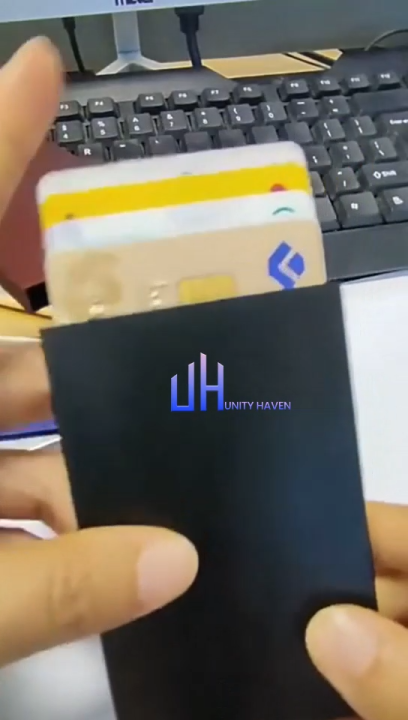 Popup card holder wallet Rfid Credit Card Holder Metal Thin Slim Smart Wallet Men Women Wallets Pop Up Minimalist Small Black Purse Mini Wallets for Men