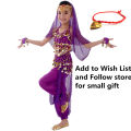 Kids Belly Dance Costumes Set Oriental Dance Girls Belly Dancing India Belly Dance Clothes Bellydance Child Kids Indian 6 Colors.