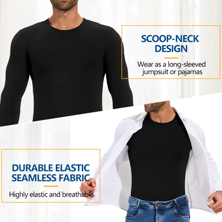 Men%20Long%20Sleeve%20Bodysuit%20Thermal%20Pajama%20Bodysuit%20One%20Piece%20Pajamas%20Rompers%20Basic%20Shirt%20-%20Image%204