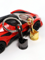 1Pc Mini Engine Piston Keychain, 3D Metal Design, Car/Motorcycle Piston Pendant, Car Mod Enthusiasts, Universal Keychain, Small. 