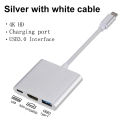 USB-C To HDMI-compatible 3 in 1 Cable Converter for Samsung Huawei iPad Mac NS USB 3.1 Type C To HD 4K USB 3.0 Adapter Cable. 