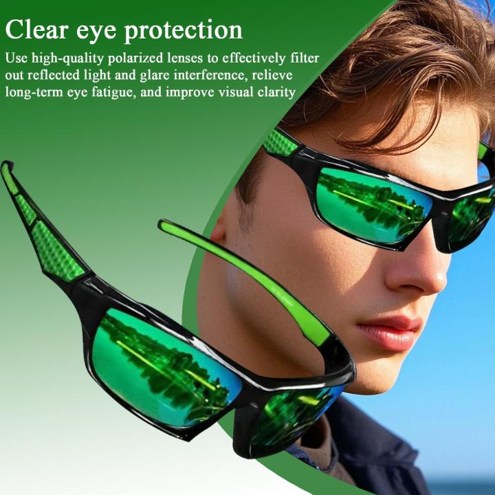 Mens Sun Glasses Lightweight Sun Glasses Polarized Sunglasses Comfortable Lightweight Frame Sport Eyeglasses for Driving Fishing