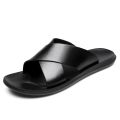 Men Sandals Slippers Genuine Leather Luxury Fashion New Men's Flat Shoes Casual Non-Slip Beach Sandals For Men Zapatos Hombre. 