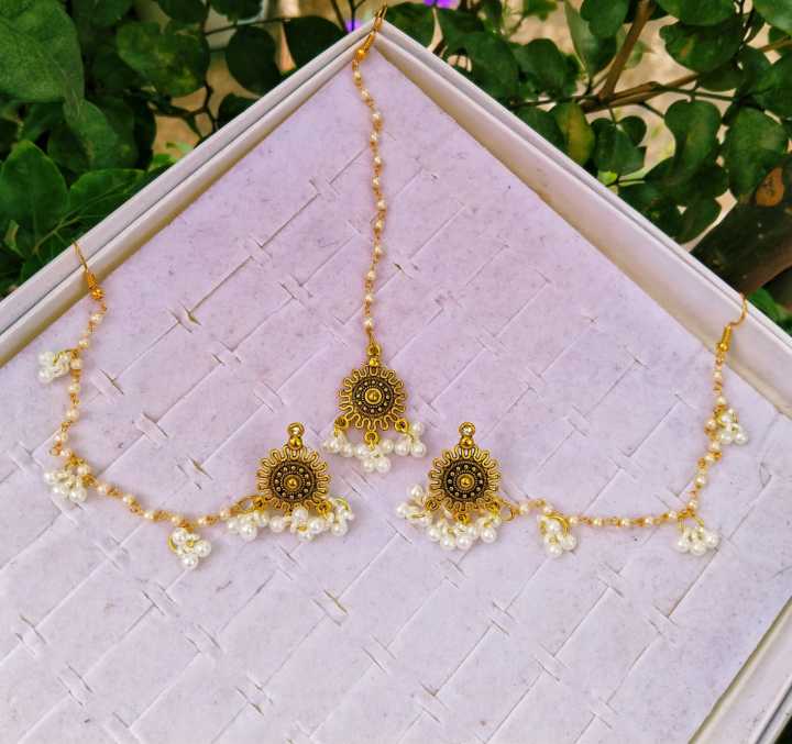 Indian bahubali tikli earrings for women