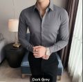 Men's Dress shirt for sale in grey color. 
