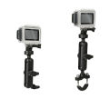 360 Rotating Motorcycle Bike Camera Holder Handlebar Rearview Mirror Mount Bracket For Hero8/7/6/5/4/3+ Action Cameras. 