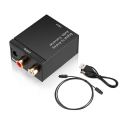 Digital fiber converter launches optical/coaxial analog audio converter to RCA Digital coaxial to RCA audio adapter stereo with aux3.5 mm jack. 