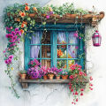 Momoart DIY Diamond Mosaic Window Picture Rhinestones Embroidery Landscape Full Square Round Painting Flower Handmade Gift.