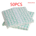 50Pcs Waterproof Transparent Adhesive Wound Dressing Fixer Plaster Stretch Fixation Tape.