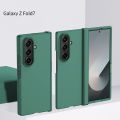 PC Skin Texture Hard Shell Phone Case for Samsung Galaxy Z Fold 7 6 5 3 4 ZFold7 with Hinge Protection Cover.