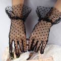 New Polka Dot Lace Gloves, Sunscreen Breathable Mesh Gloves, Wedding Bridal Dress Accessories Gloves.