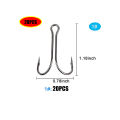 Fishing Double Hooks Set Classic High Carbon Steel Dual Frog Hooks Barb Fishing Bait Hooks Saltwater Freshwater 1#-8#.