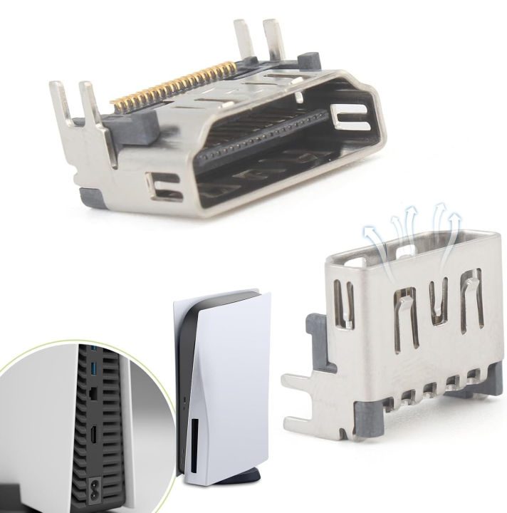 HDMI Port Replacement for PlayStation 5 PS5 Socket Jack Interface Connector for PS5 Console Accessories Parts