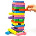 54 psc Colourful wooden Jenga Toys for kids gift. 