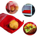 Microwave Potato Bag Reusable Express Microwave Potato Cooker Bag Baked Potato Cooker Perfect Potatoes 4 Minutes Red Baked Pouch. 