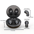 SK31-Mini Portable Wireless Headsets Bluetooth In-Ear Earphone Noise Reduction Earbud Invisible Sleep Headphones With HD Mic.