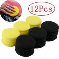 12Pcs Round Car Waxing Polish Wax Foam Sponge High Density Applicator Pads Cleaning Sponge Auto Detail Washing Car Cleaning Tool. 