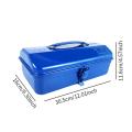 Portable Tool Box Lockable Empty Box Sturdy Versatile Metal Tool Box Iron Tool Organization Chest Maintenance Tool Storage Box. 