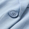 Blue Solid Casual Turn-Down Collar Single Button Three Quarter Sleeve Women's Jacket Suit Blazer Short Jackets Coat 2024 Fashion. 