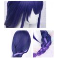 Game Impact Raiden Shogun Cosplay Wig Beelzebul Purple Long Heat Resistant Synthetic Hair Braided Baal Wigs.