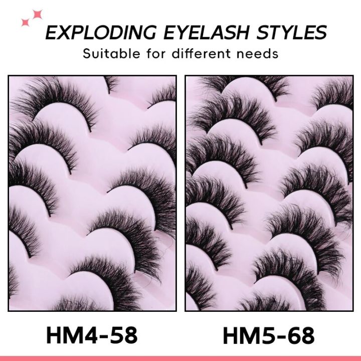 7%20Pairs%20Pack%203D%20Wispy%20Cat%20Eye%20Fake%20Lashes%20Natural%20Fluffy%20Faux%20Mink%20Full%20Strip%20Makeup%20Eyelashes%20That%20Look%20Like%20Extensions%20-%20Image%206