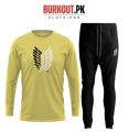 BURNOUT.PK Unisex Summer Wings Printed Full Sleeve  Multicolor Trendy Casual  Breathable fabric T-Shirt & Trouser track suit Outfit for Men & Women. 