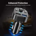 Car Mp3 Player Dual Usb Fast Charger Fm Bluetooth Receiver Bluetooth Compatible 5.0 Fm Transmitter Usb Flash Drive Plug Car Kit. 