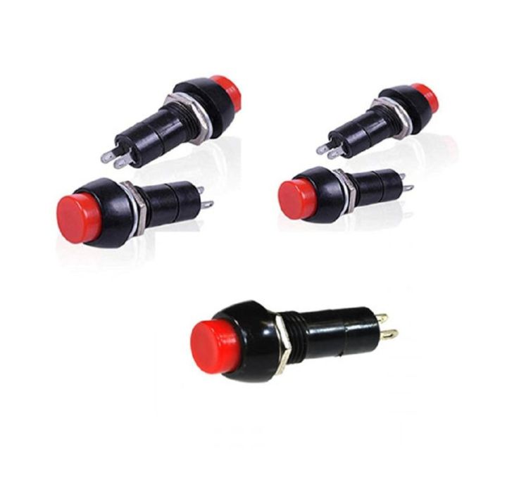 5 Pcs 12V to 220v Mini Push On/Off Button ON/OFF Switch for Automobiles ...