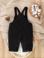 Warm Winter Corduroy Overalls for Baby Toddler Cartoon Decorated Loose Fit Windproof Cold Protection Home Outfit for Toddlers.