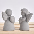 Heart Wings Angel Silicone Scented Candle Mold DIY Girl Sculpture Gypsum Home Decor Handmade Human Resin Mold for Birthday Gifts. 