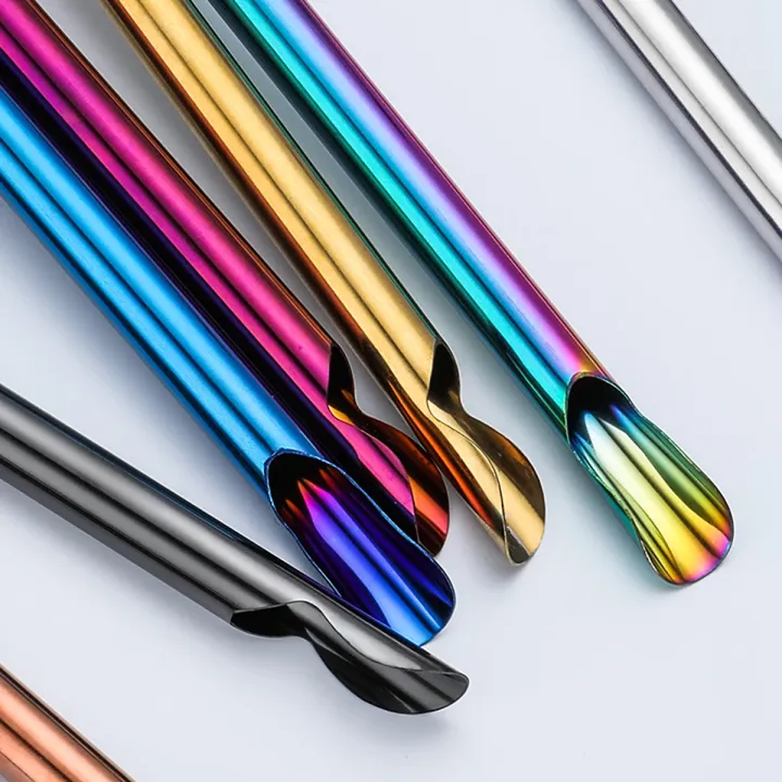 5pcs%20Metal%20Stainless%20Steel%20Straw%20Reusable%20Pearl%20Milkshake%20Bubble%20Tea%20Straws%20with%20Brush%20Stirring%20Smoothie%20Spoon%20Shaped%20Straw%20Set%20-%20Image%205