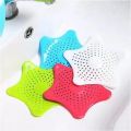 Silicone Rubber Five-pointed Star Sink Filter Sea Star Drain Cover Sink Strainer Leakage Filter for Kitchen and Bathroom. 