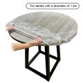 10pcs Fitted Round Tablecloth Transparent Waterproof Oil-Proof Table Cover Protector Cloth Dinning Table Table Covers Home. 