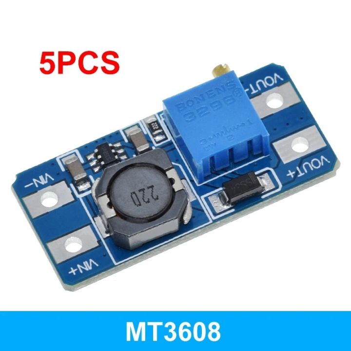 5PCS MT3608 DC-DC Step Up Converter Booster Power Supply Module Boost ...