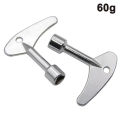 2PC Silver Inner Triangle Key Wrench Set for Household Elevator Water Meter Electric Control Cabinet And Valve Universal Tool Ki. 
