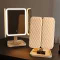 Trifold Makeup Mirror LED Lights Dorm Dressing Mirror Beauty Light up your fill light with Smart Complementary Makeup Mirror Trifold. 