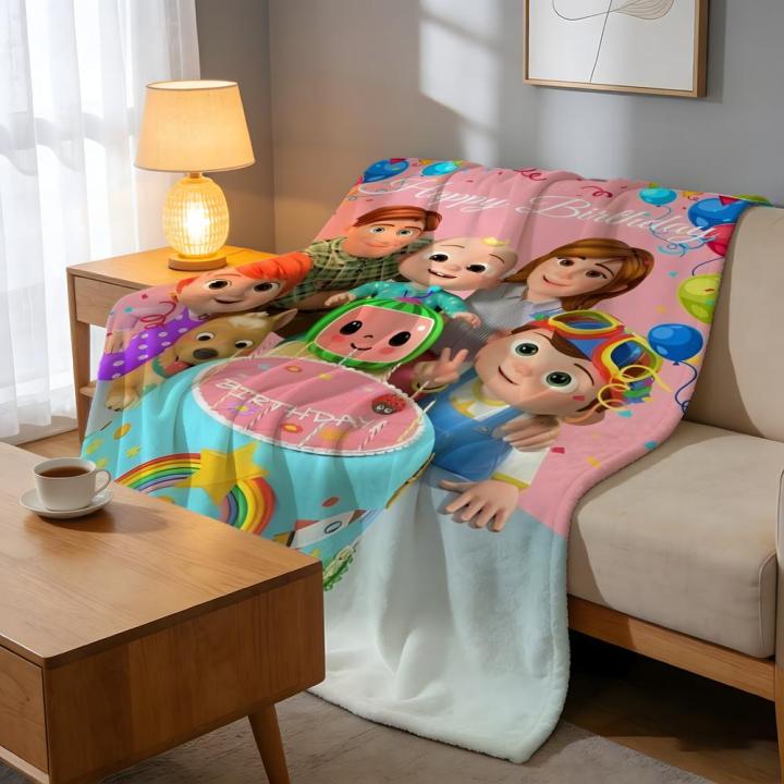 Throw%20High-Density%20Short%20Plush%20Blanket%20For%20Sofa%20Nap%20Air-Conditioned%20Room%20Soft%20Skin-Friendly%20C-CoComelonS%20Party%20Art%20-%20Image%202