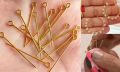 50 Pc golden colour Eye Head Pins findings for DIY Jewellry Making/ Jewellry making Accessories. 