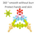 Children's 3D snowflake flake plum blossom building block rotatable toy. 