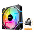 Aigo AM12 Rgb Fan Ventoinha PC Controladora 120mm Computer Case Fan Kit 6pin Water Cooler CPU Cooling Fans Argb 12cm Ventilador. 