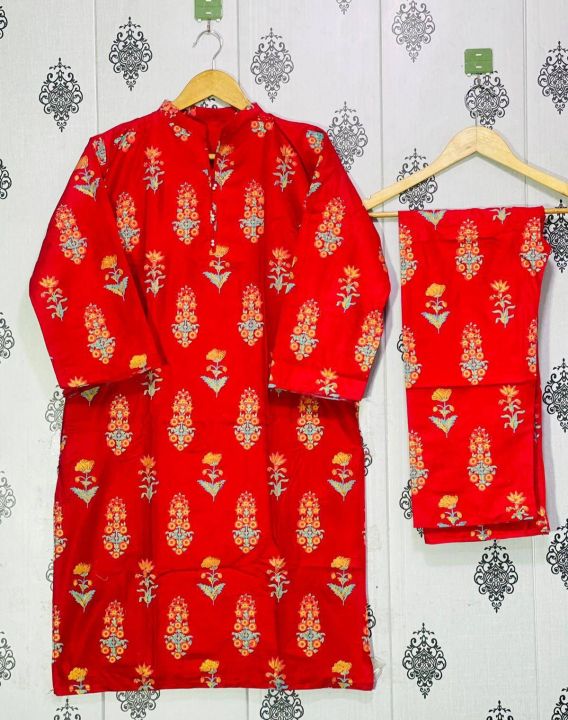 2 pcs Digital 3D Block Printed Suit