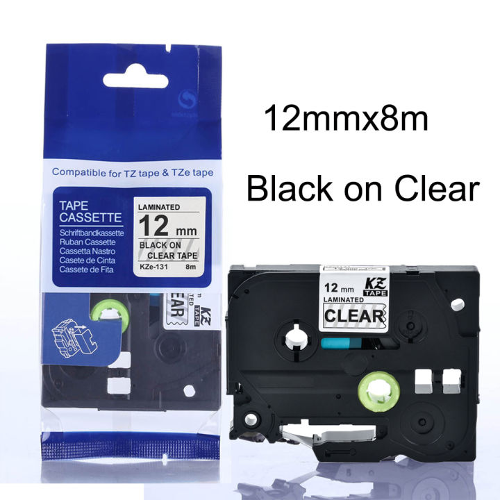 1PK 131 Clear Compatible for Brother Tze131 tze131 TZ131 Tze-131 12mm mini printer ribbon P-touch Label Maker PTD-210 PT-H110